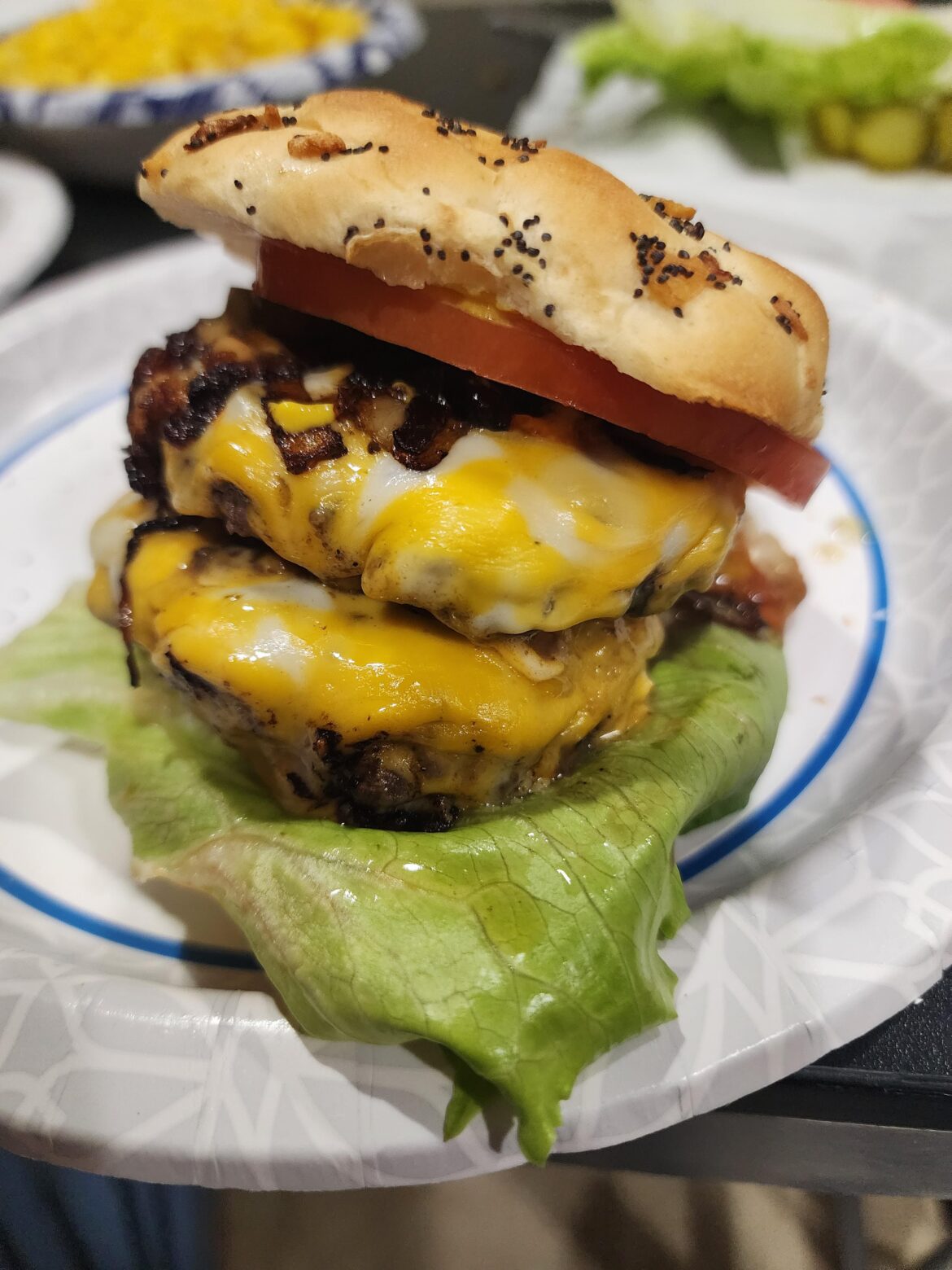 Just a double smash burger