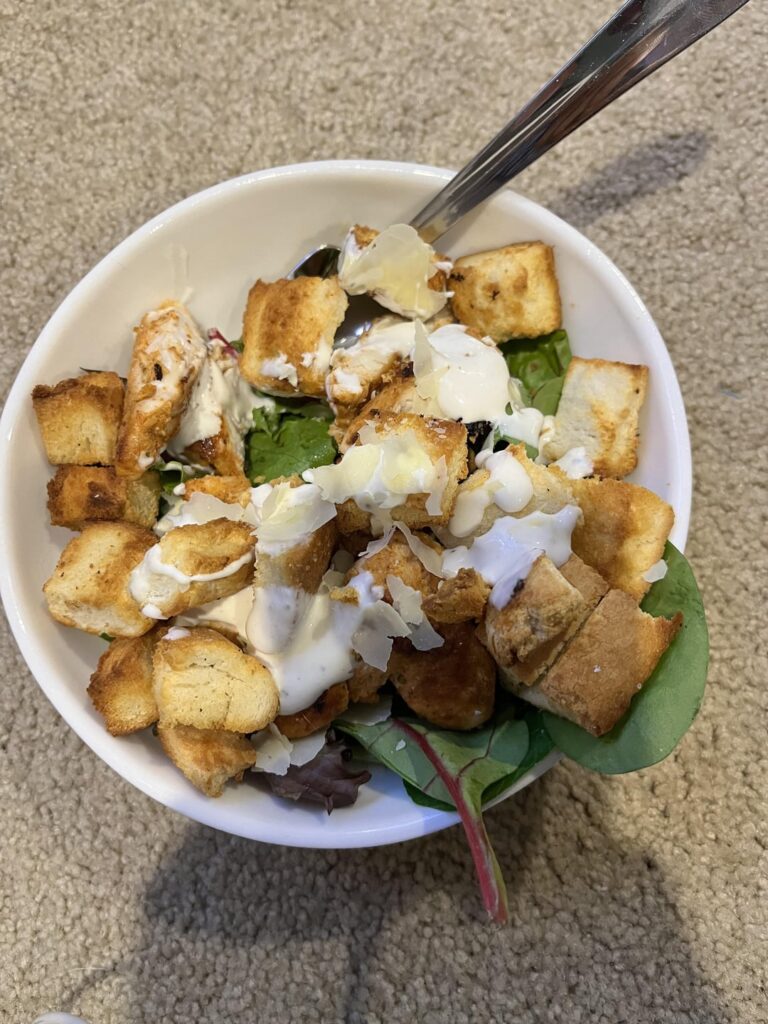 Finished the tacos, made a salad.