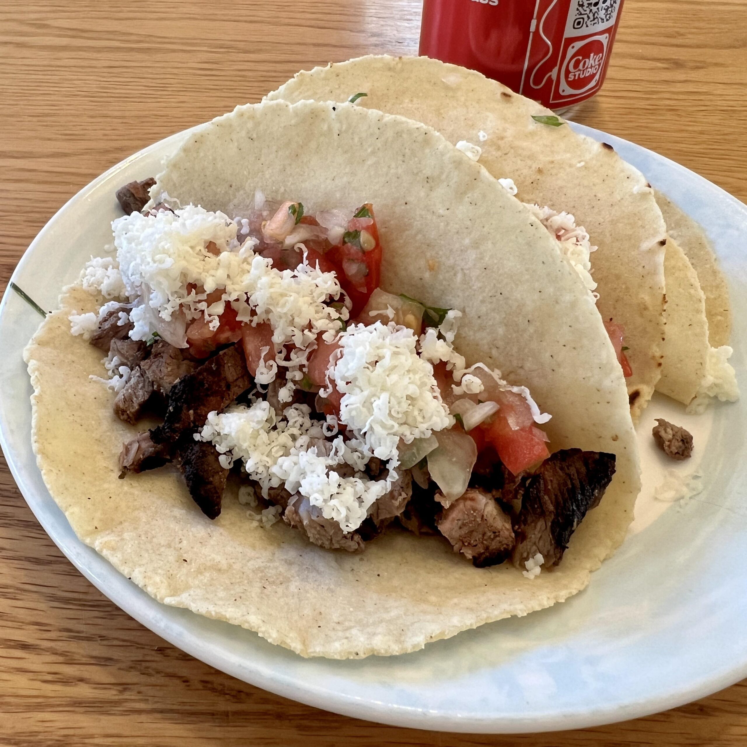 Homegrown beef to carne asada with homemade tortillas, homemade pico with homegrown ingredients