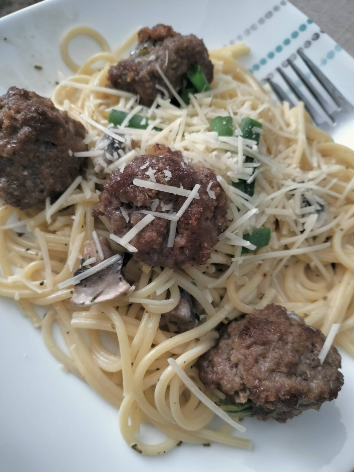 Creamy Tuscan meatballs and spaghetti 10/10 favorite