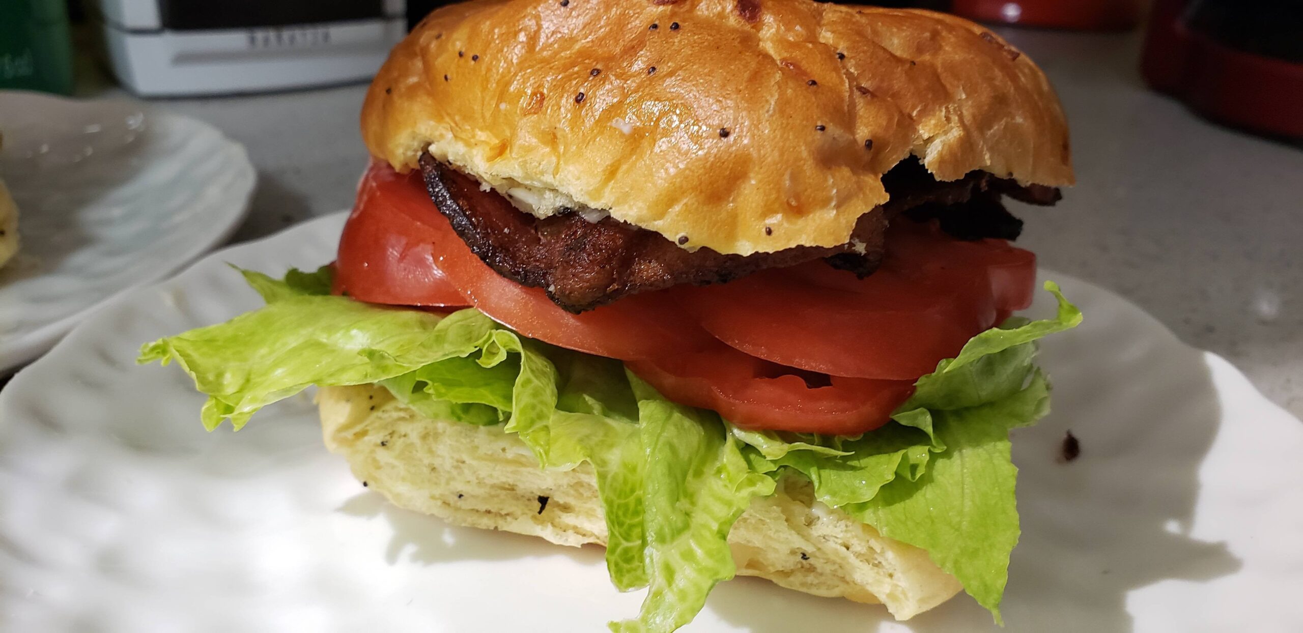 BLT on Onion Bun Dining and Cooking