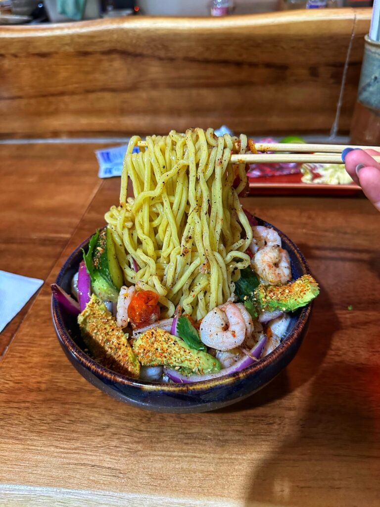 Ramen Del Barrio Agua Chile Ramen and Al Pastor Ramen