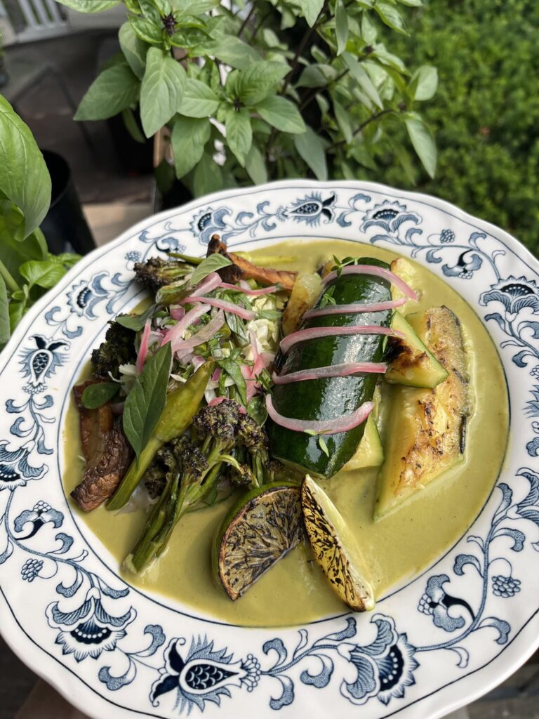 Thai Zucchini with garlic scapes Thai Zucchini with garlic scapes