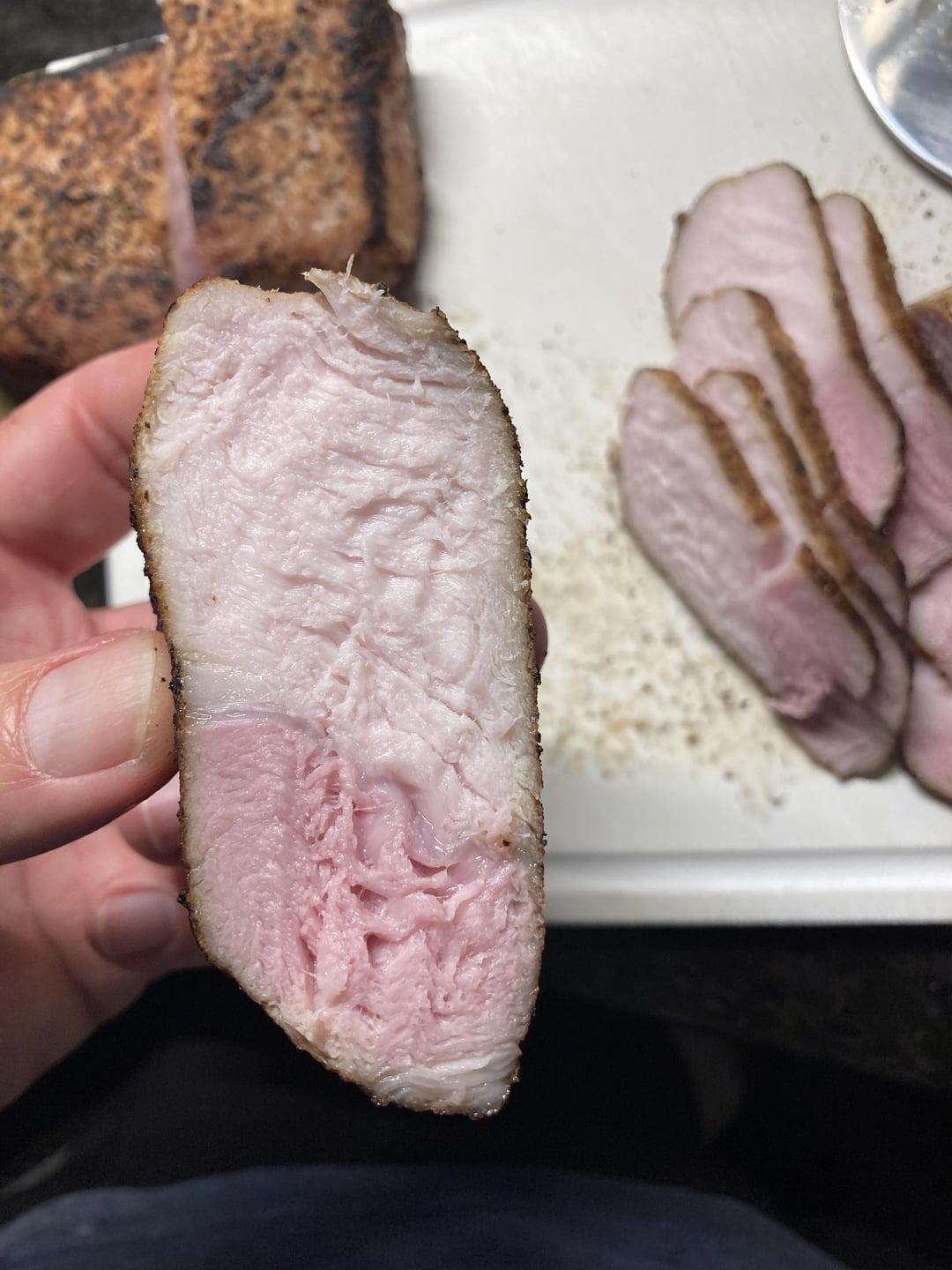 Why does one part of these (2 different) pork loin chops look less ...
