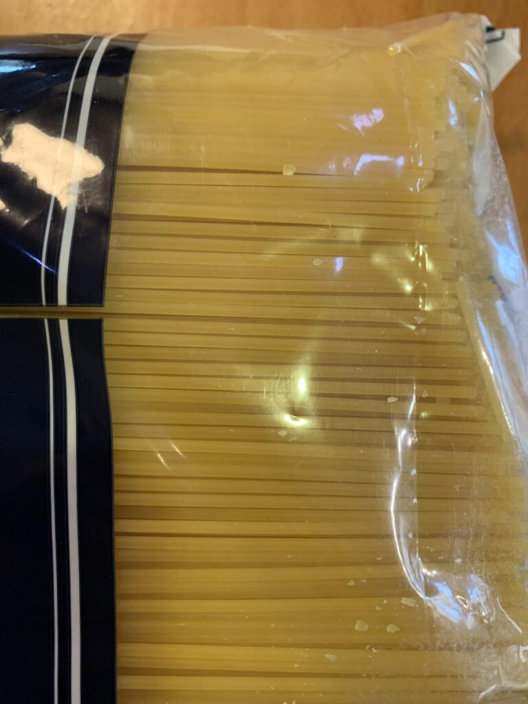 La molisana spaghetti is yellow and looks like barilla