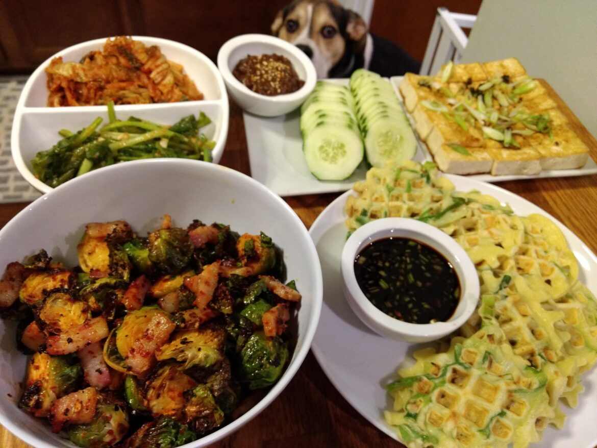 Cook pajeon (Korean scallion pancakes) in a waffle maker