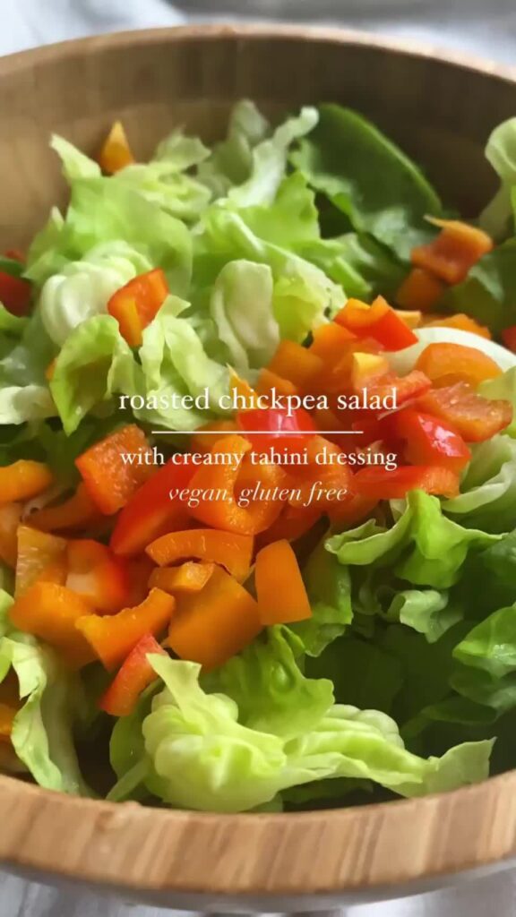 Roasted Chickpea Salad with a Creamy Tahini Dressing