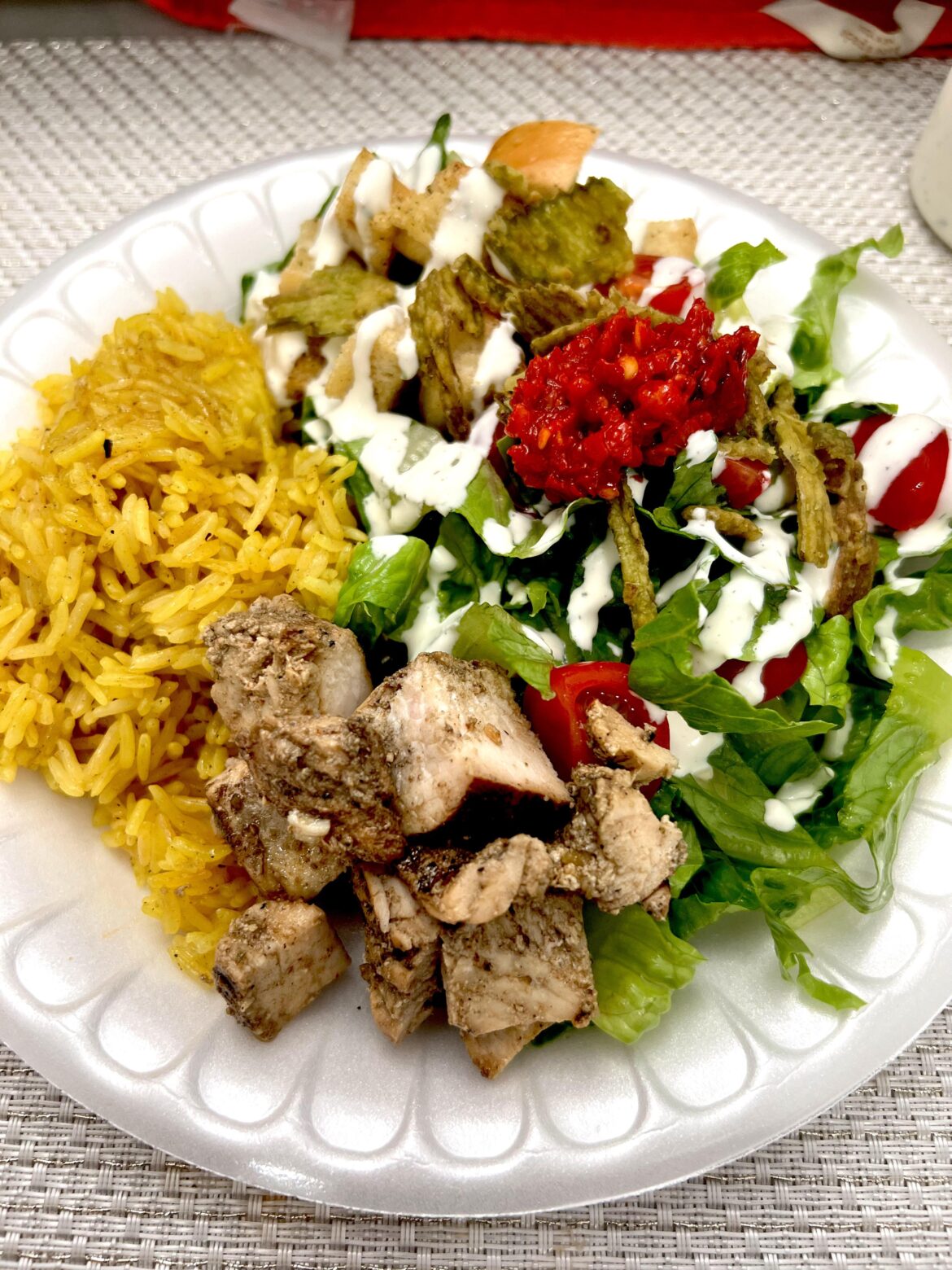 Kenji’s halal cart chicken with a little twist!