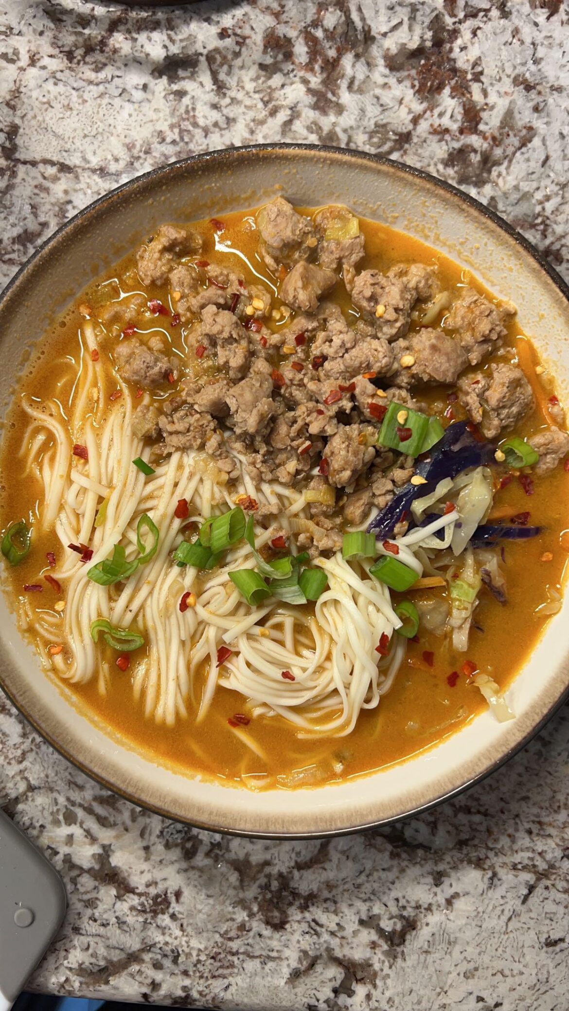 Spicy Pork Dan Dan Noodle Soup