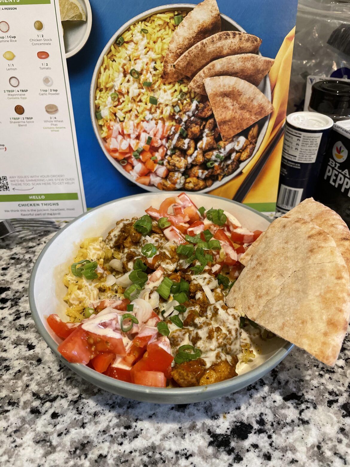 Street cart style chicken bowls 9/10