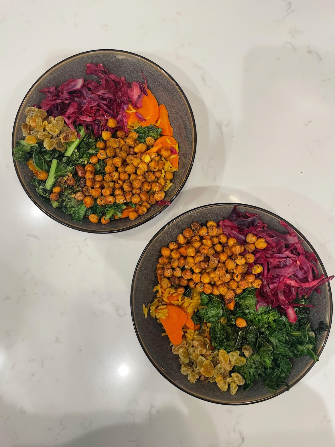 Crunchy Curried Chickpea Bowls
