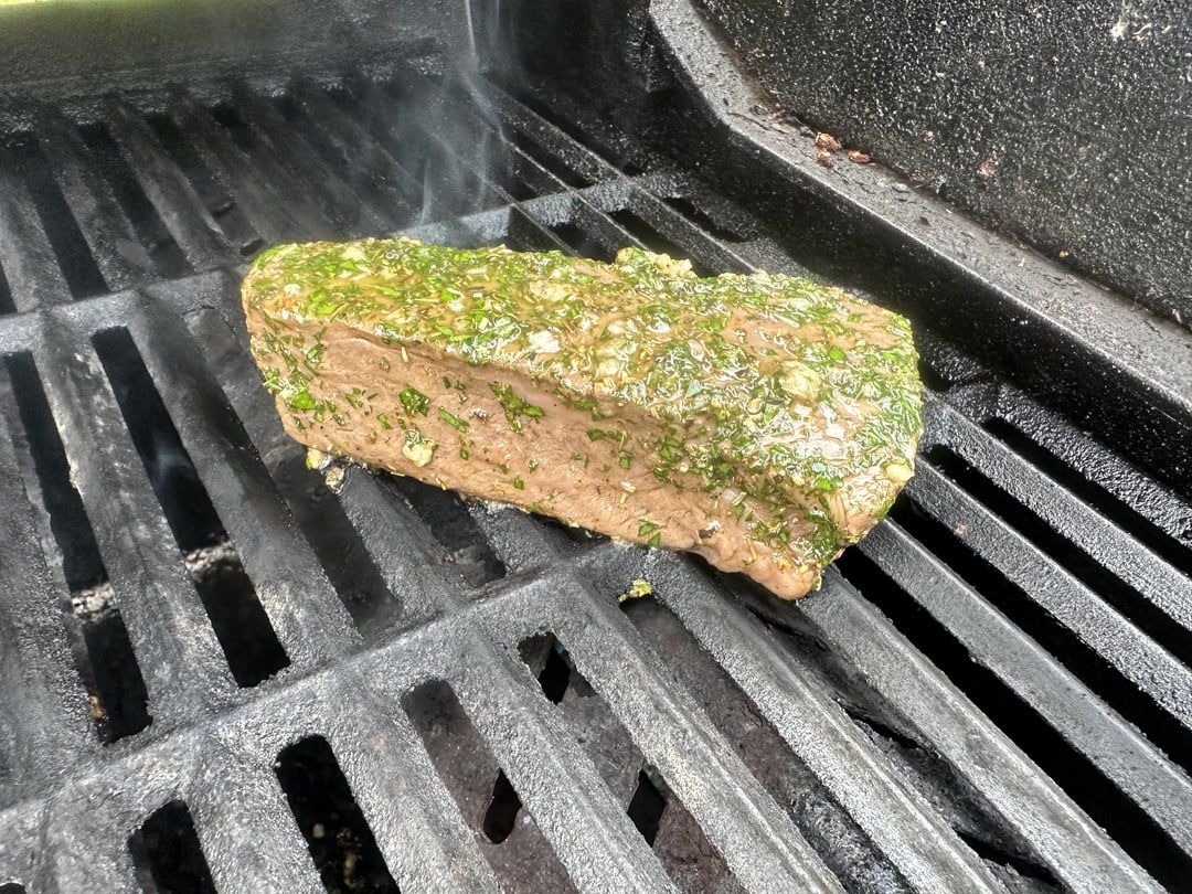 First time trying a Denver Cut on the grill. Parsley/Garlic/EVOO
