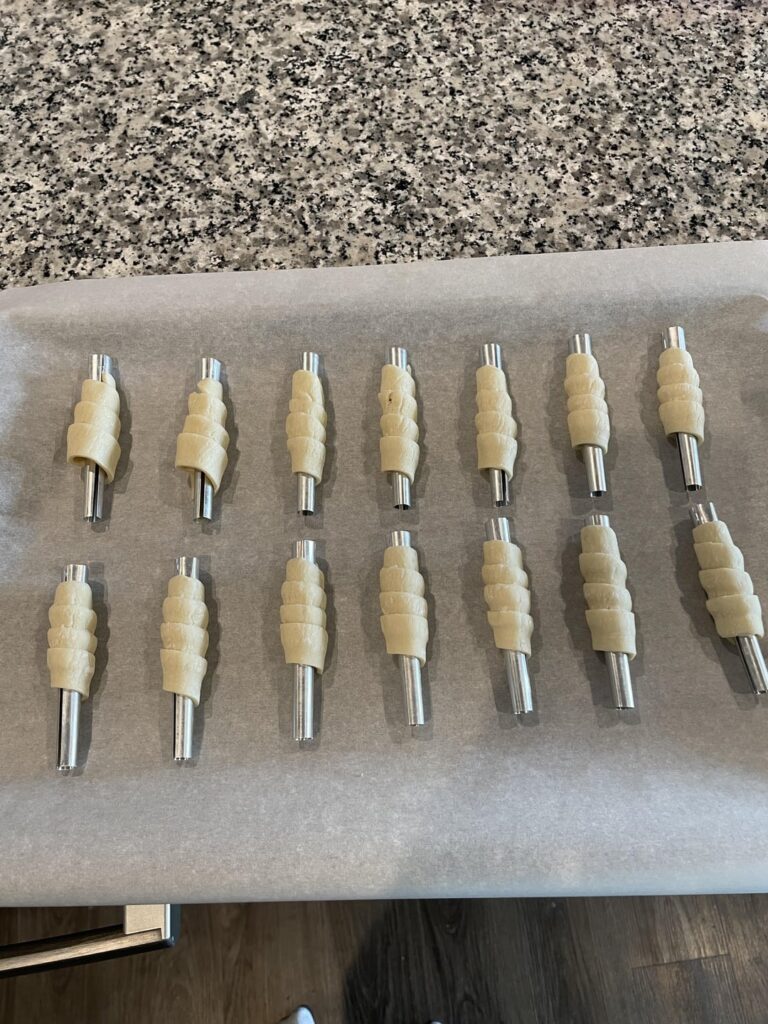 Peach Cookies and Lady Locks. I love the spirals on the Lady Locks!