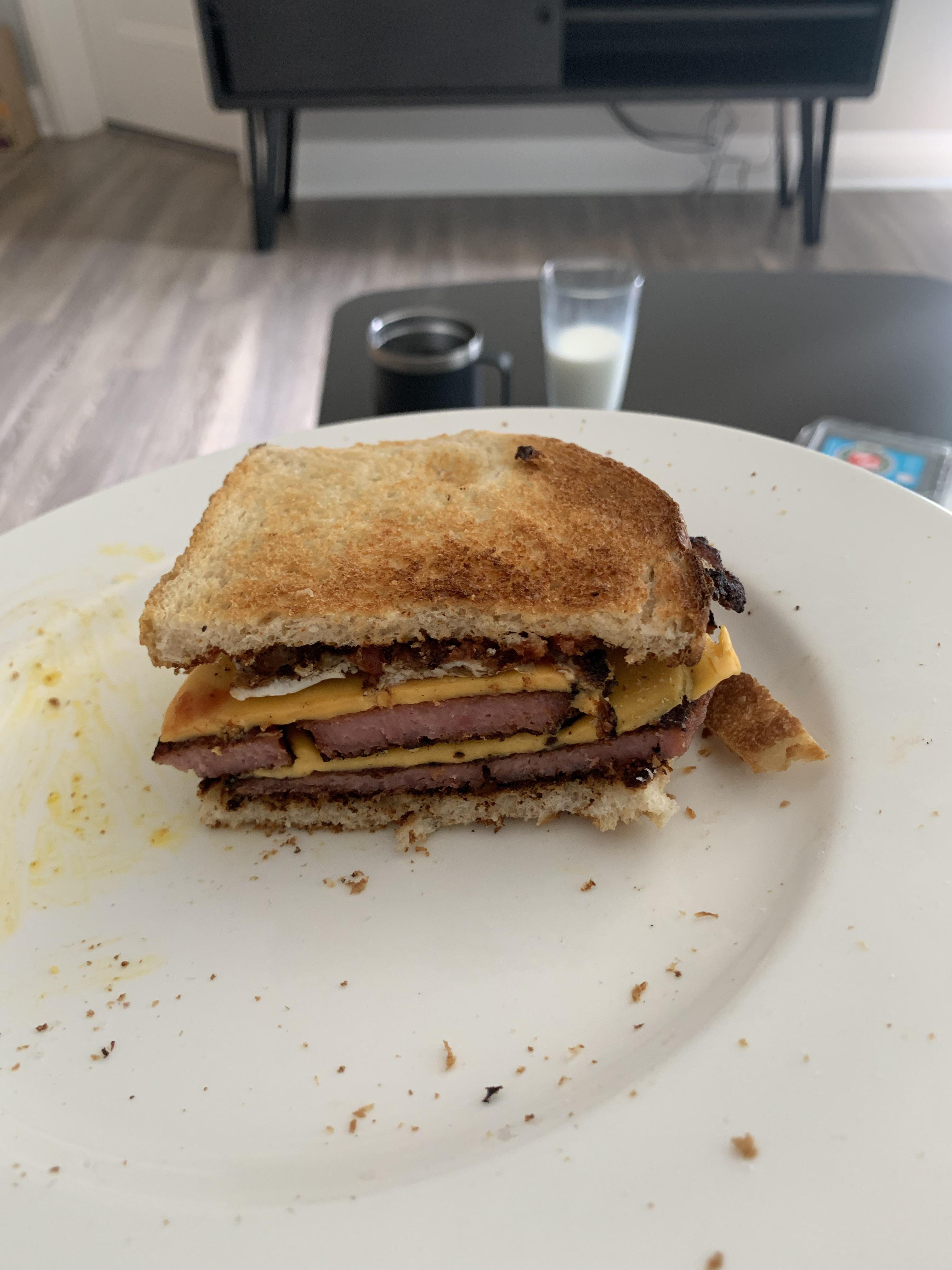 Pork roll egg and cheese for my fellow New Jerseyians on some sourdough