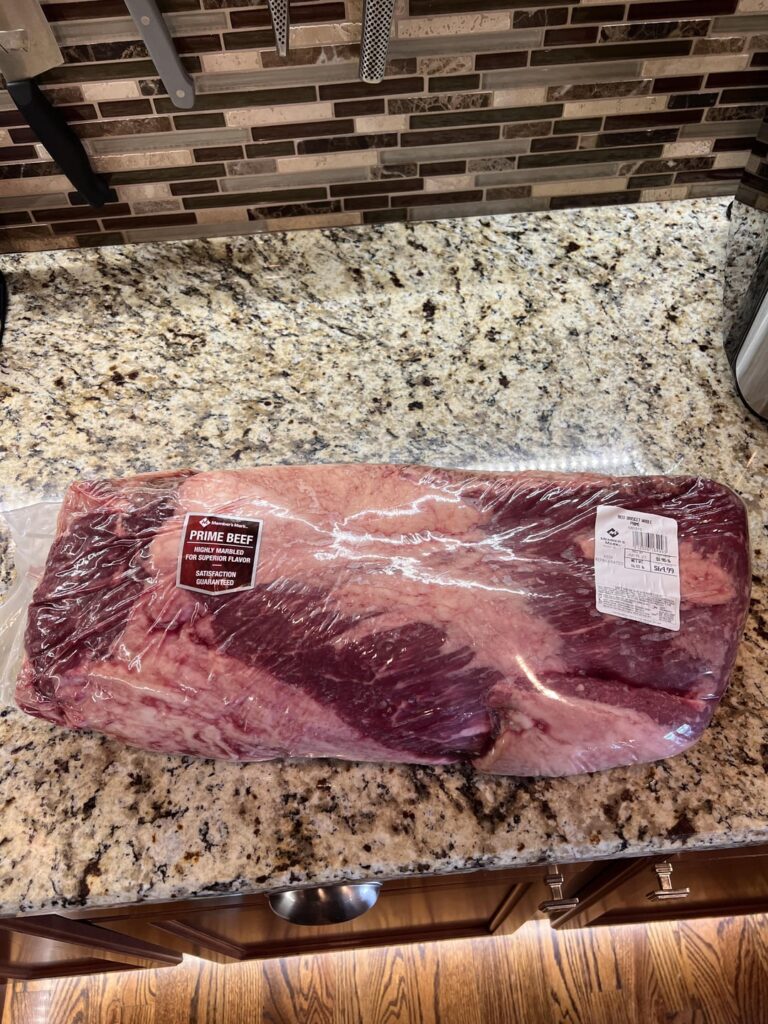 36hr whole packer prime brisket seared and smoked