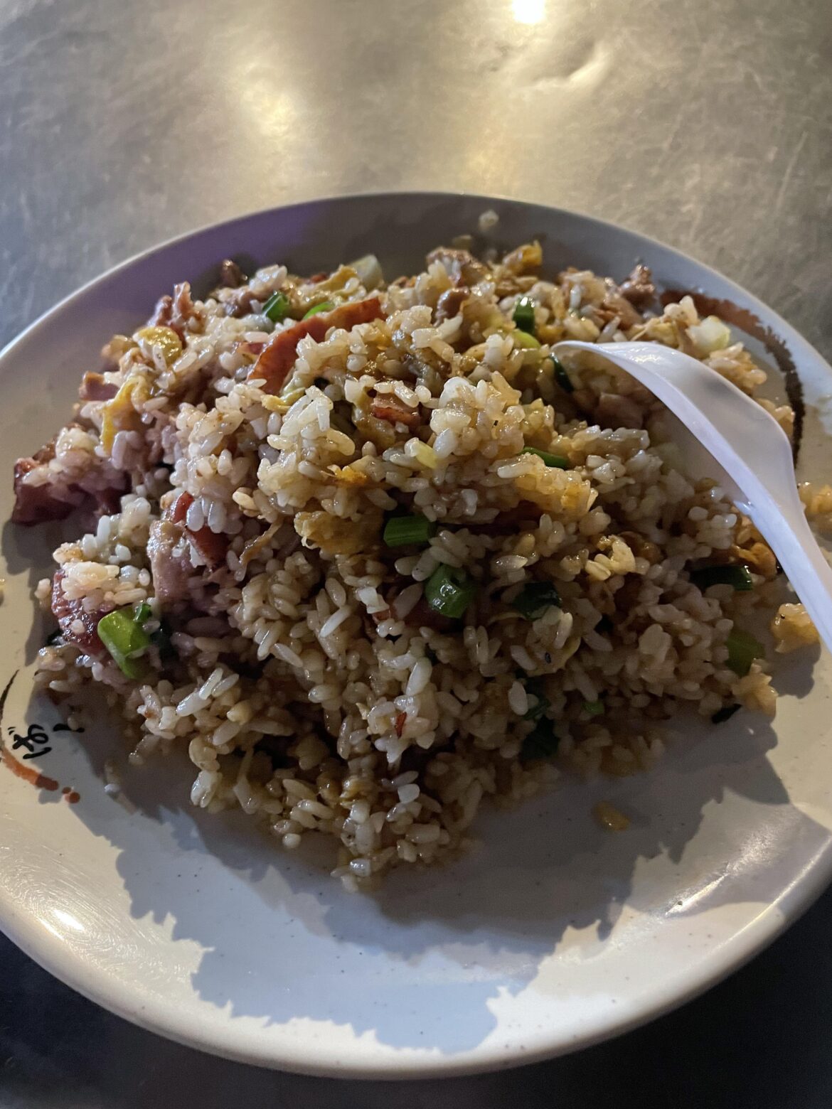 Bacon Fried Rice in a night market stall.