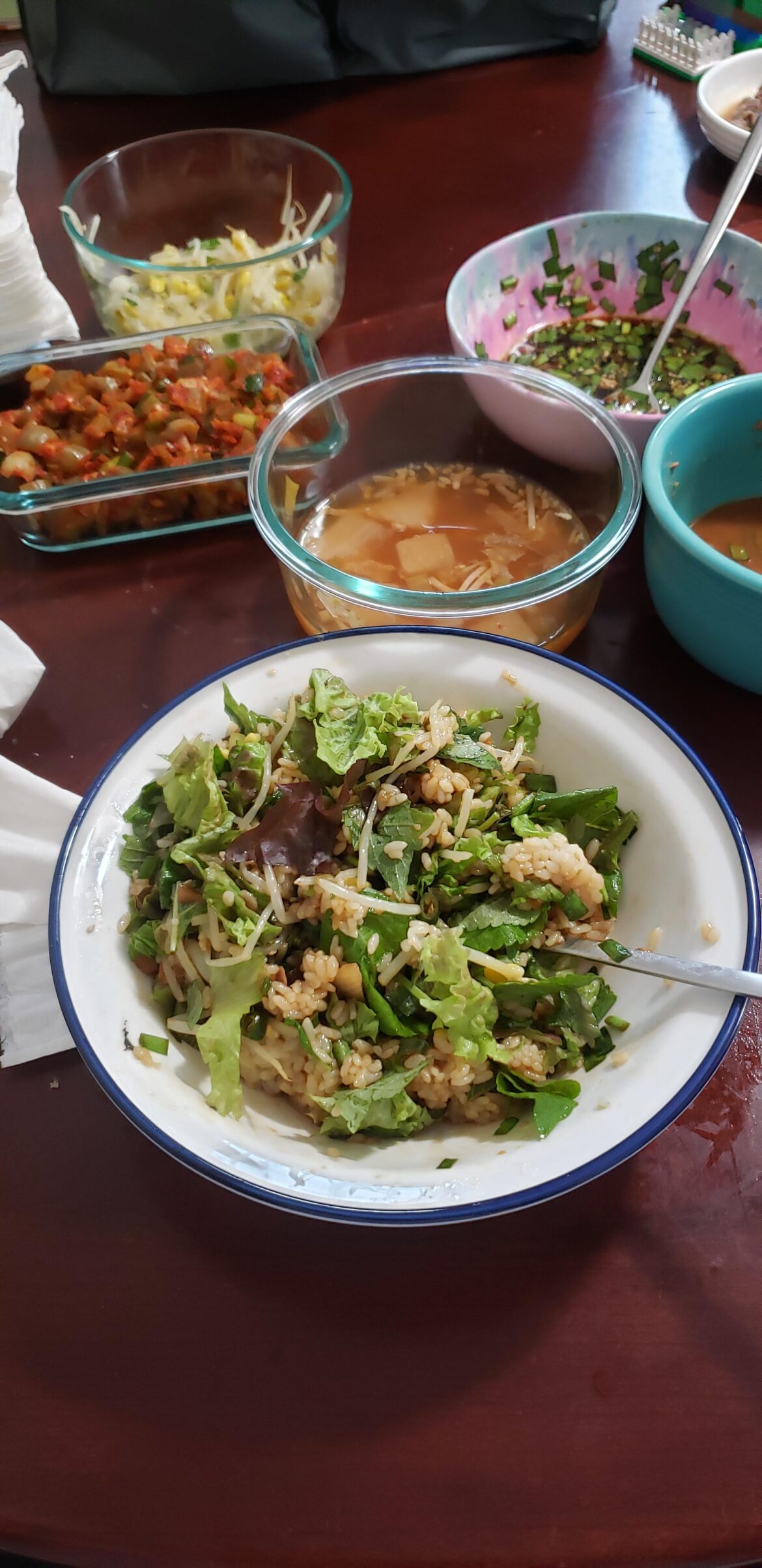 I could honestly go full vegetarian if I could have korean veggies/namul all day 나물밥