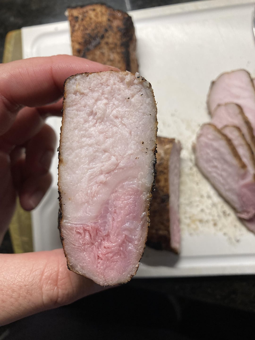 Why does one part of these (2 different) pork loin chops look less ...