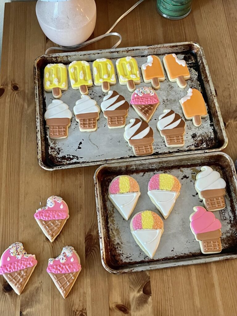 Summer fun in cookies! First time making royal icing sugar cookies