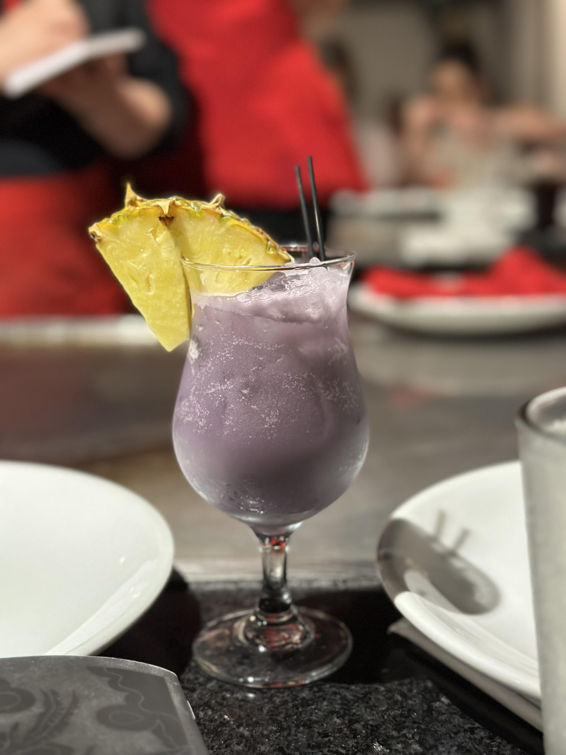 [OC] Purple Party Colada from Benihana. Ube blended with lemon, coconut