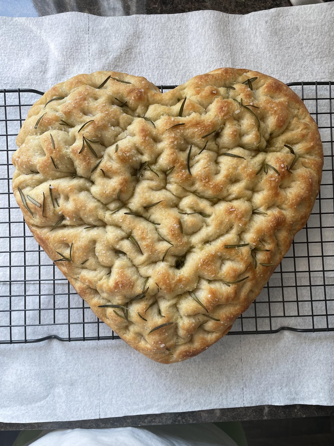 First time baking focaccia Dining and Cooking
