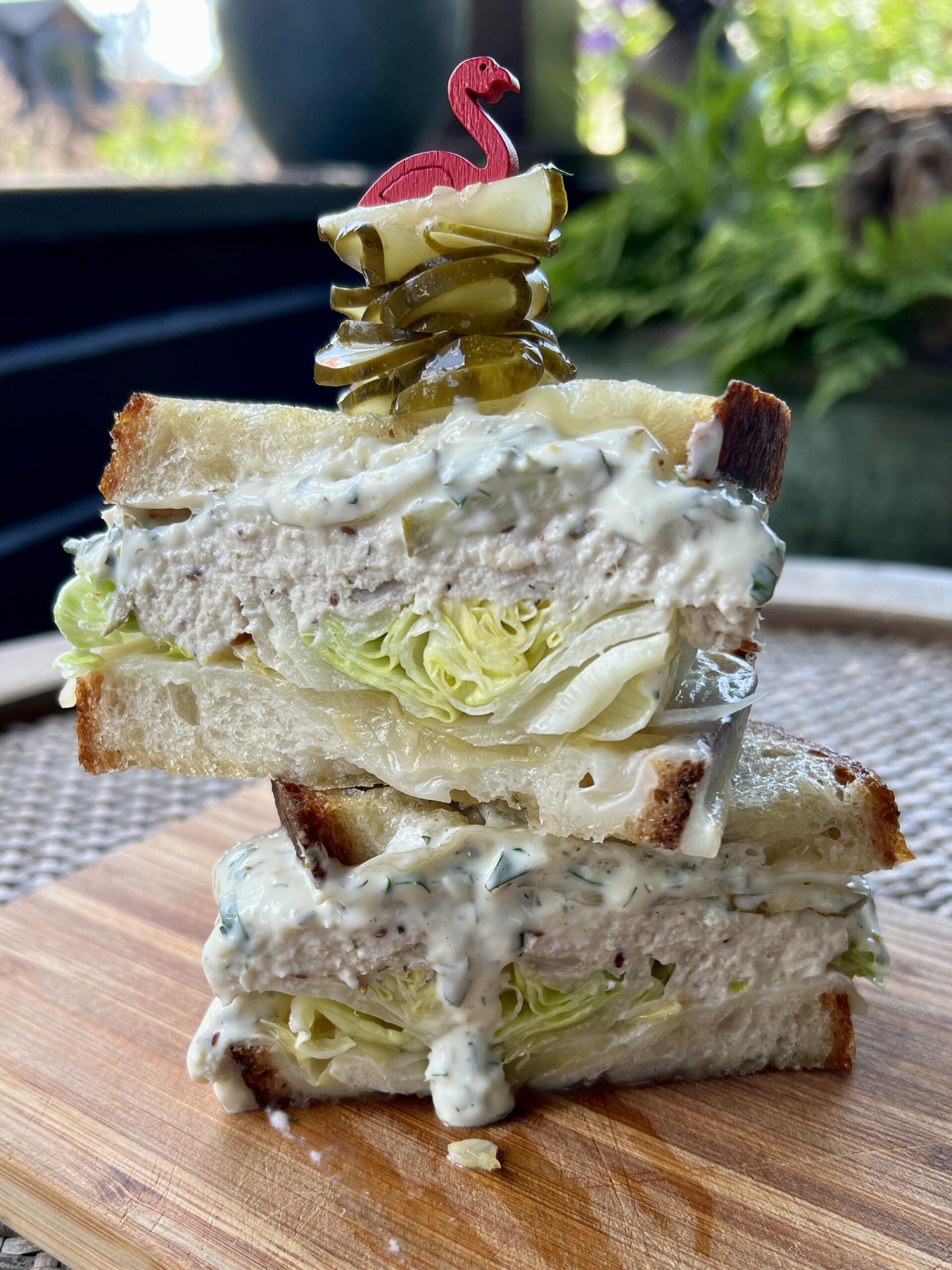 Tuna Melt with lots of pickles Dining and Cooking