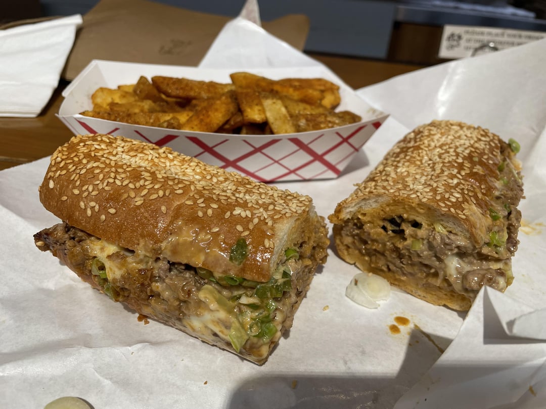 Korean cheesesteak from Fred’s meat and bread in Atlanta Dining and