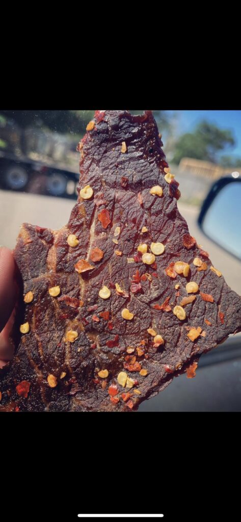 My homemade HOT beef jerky