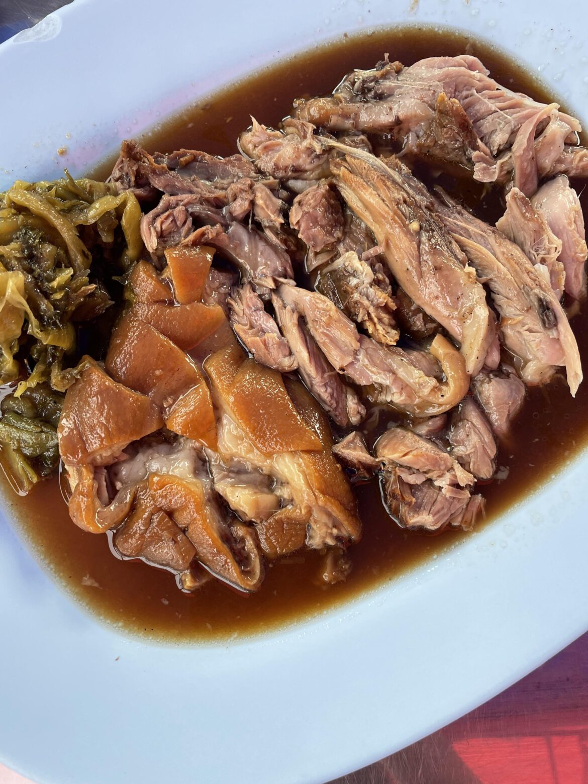 Stewed pork leg (Khao kha moo) in Chiang Mai