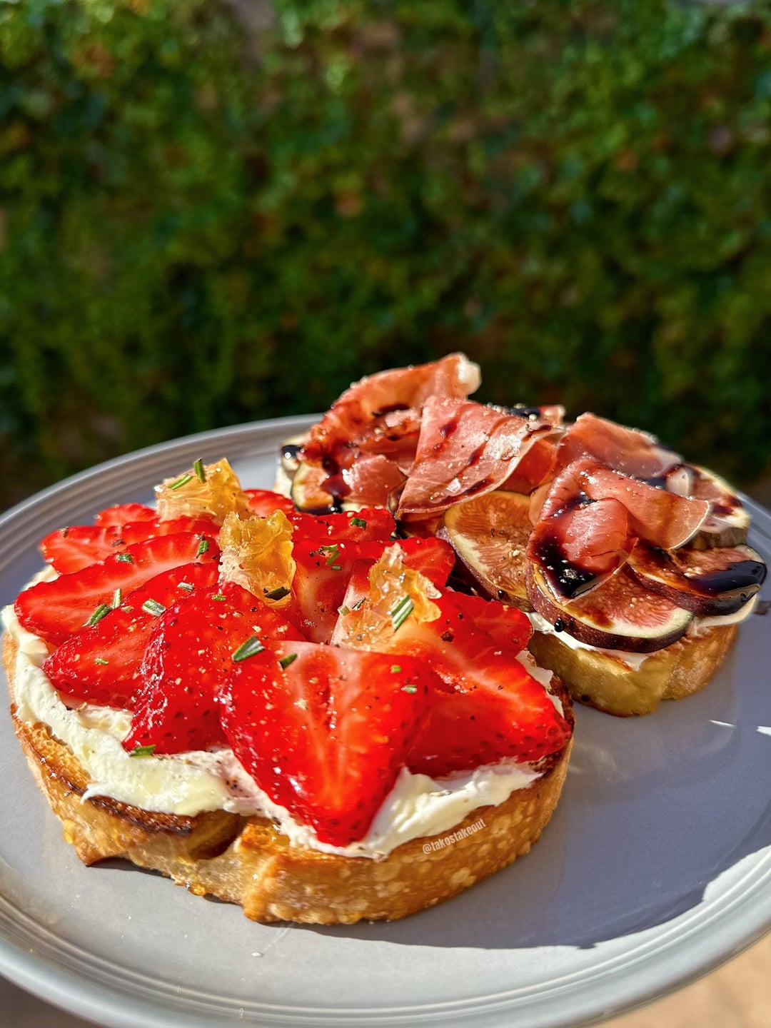 [Homemade] Strawberry, rosemary, honey & fig prosciutto, balsamic