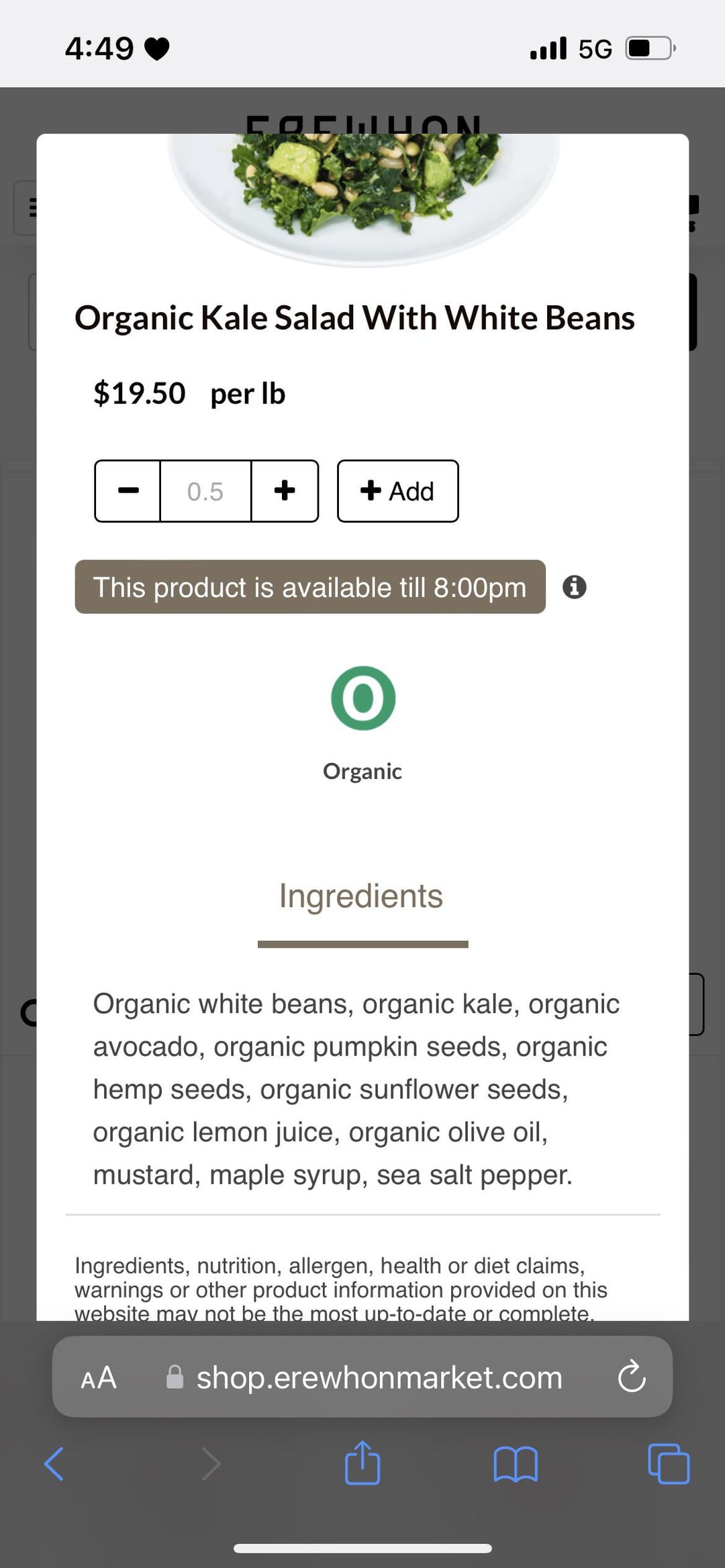 Calories in Cauliflower buffalo, garlic miracle noodles, and avocado