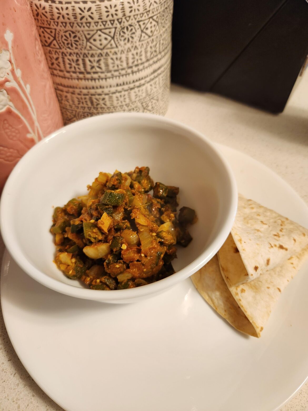 Okra Curry with onions and tomato