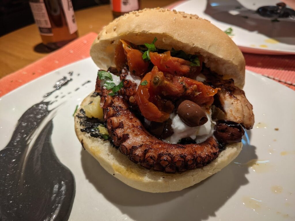 Octopus sandwich
