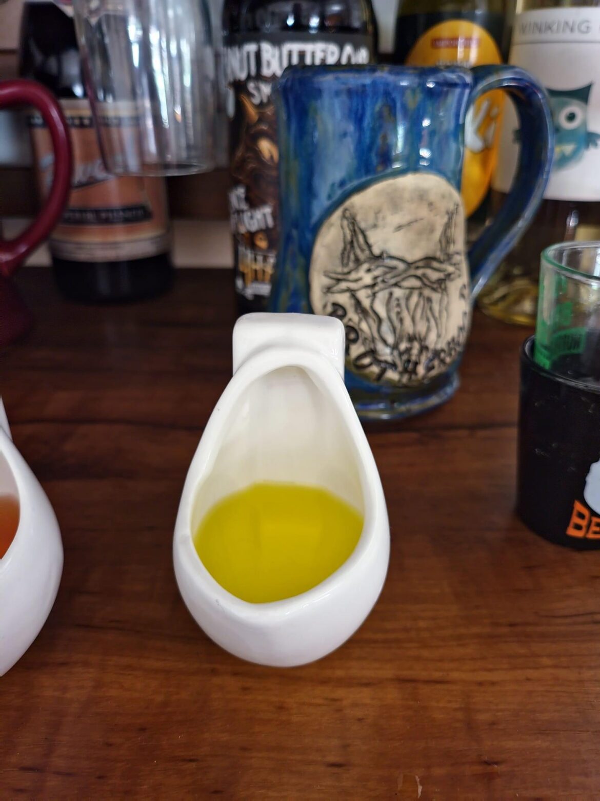 Pickle vodka in a urinal shot