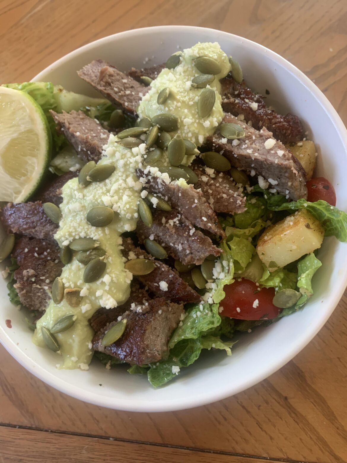 Southwest Steak Salad with Roasted Potatoes