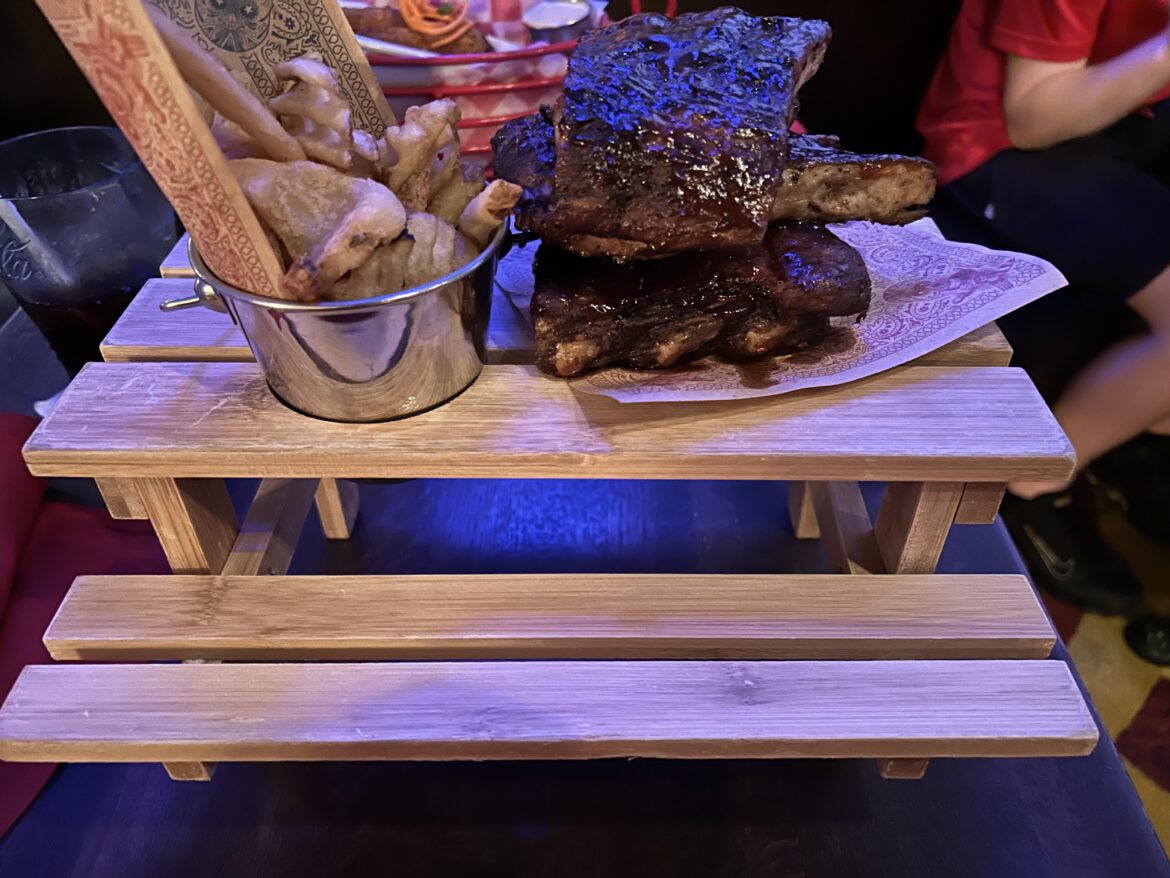Ribs on a Mini Picnic Table