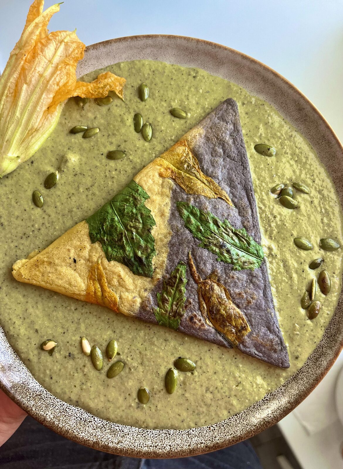 [OC] Tetela with Green Pipián Sauce