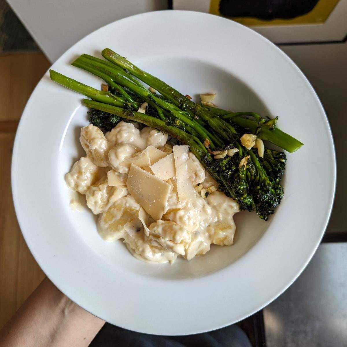 gnocchi al limone + smoky garlic broccolini Dining and Cooking