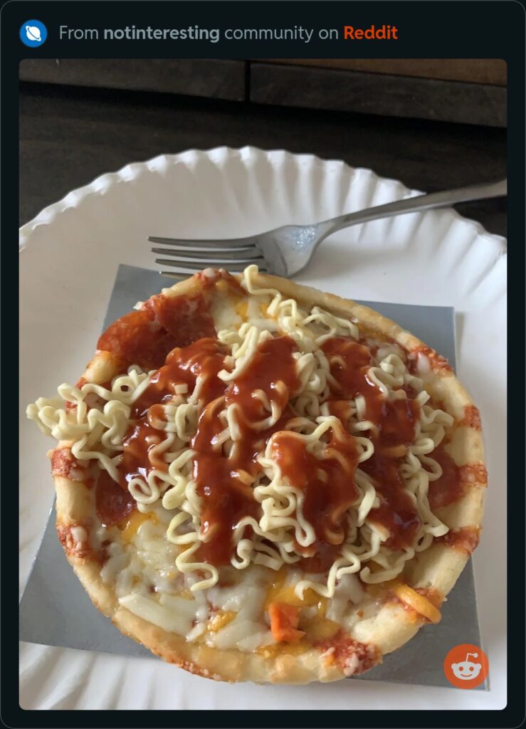 Ramen pizza