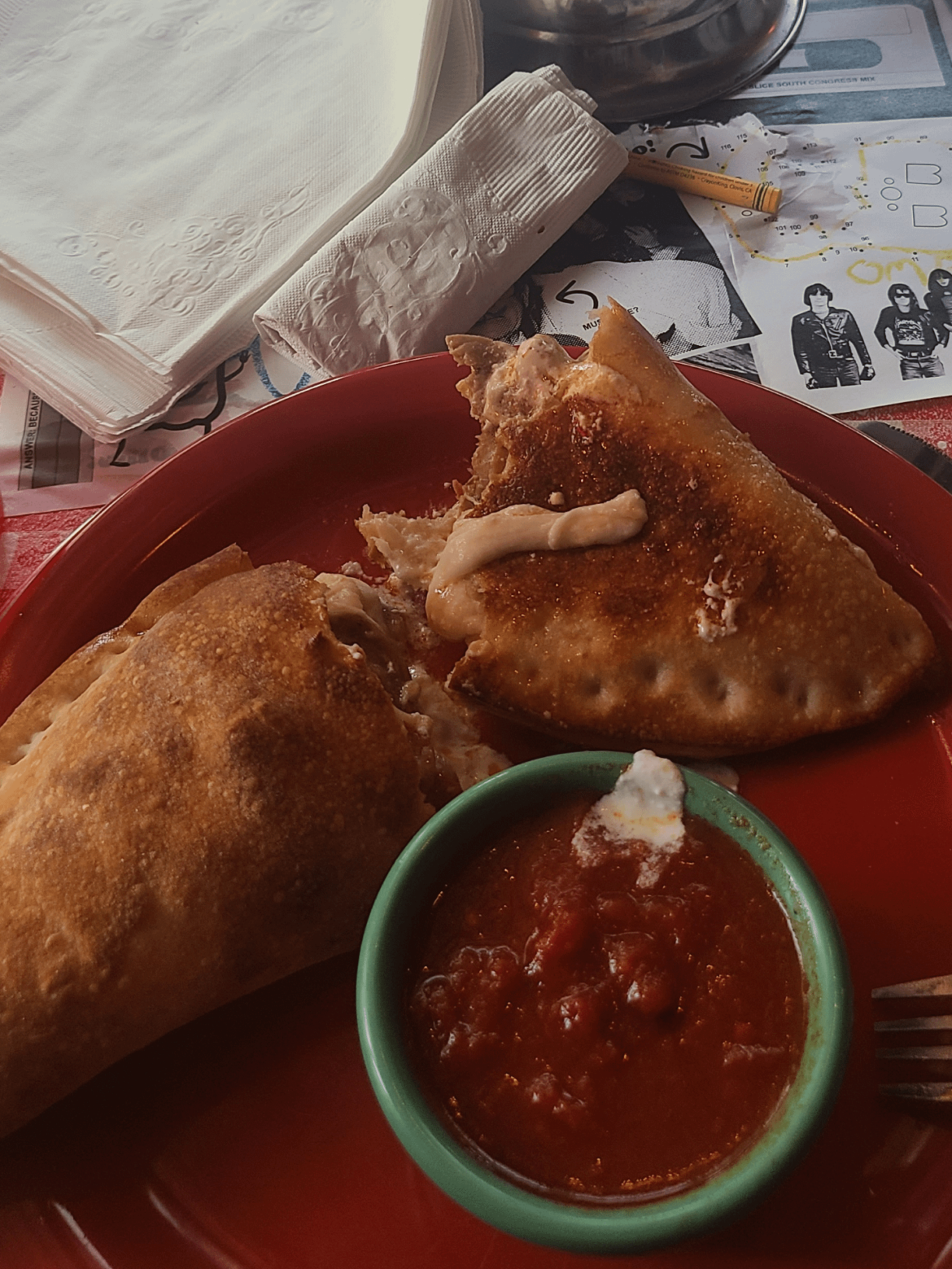 Home Slice meat calzone might be the best thing on their menu