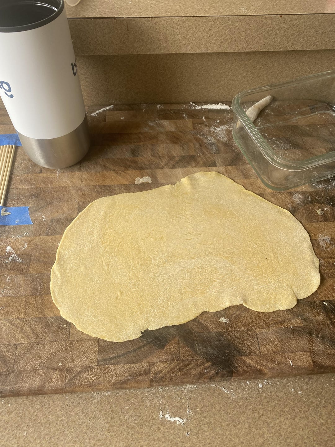 First time making pasta. Hand made rigatoni, no pasta machine. Dining