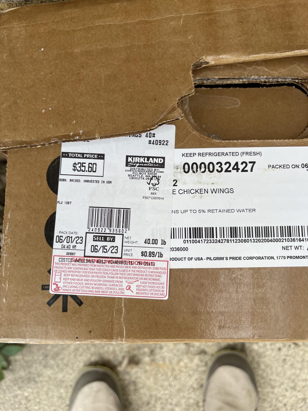 40lb box of chicken wings. Yes I did.