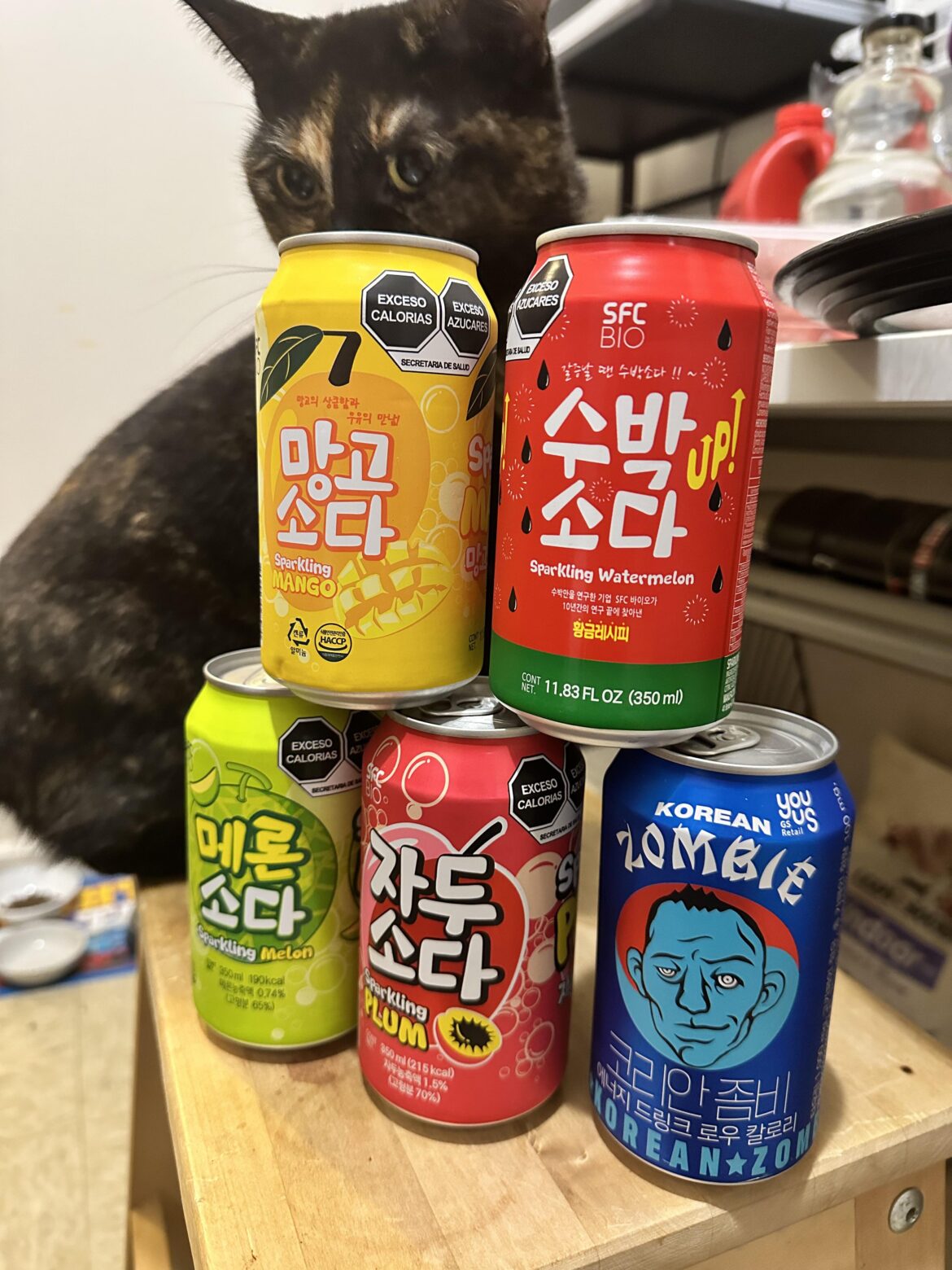 Found some flavoured water. Korean zombie was a nice drink.