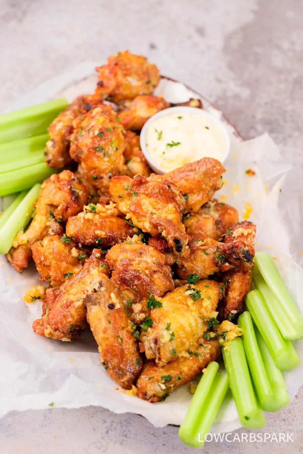 Crispy Baked Garlic Parmesan Chicken Wings Dining and Cooking