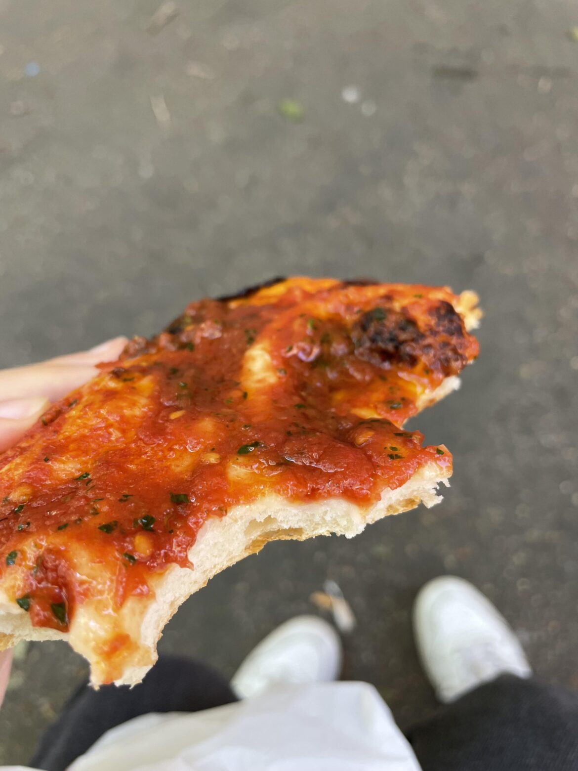 Slice of pizza (by the pound) in Rome