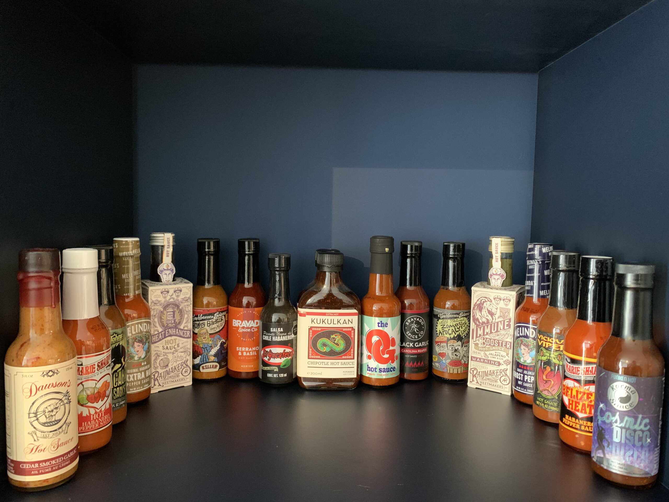 Updated the hot sauce shelf Dining and Cooking