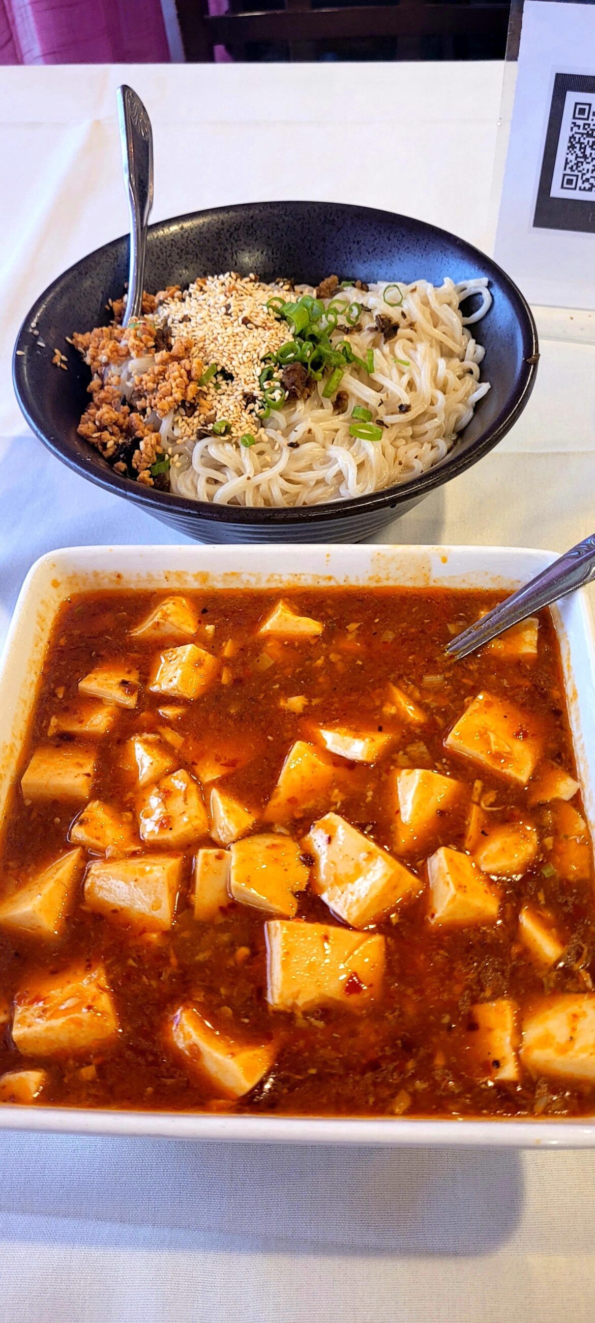 Mapo tofu and tan tan noodles @ Chengdu Taste