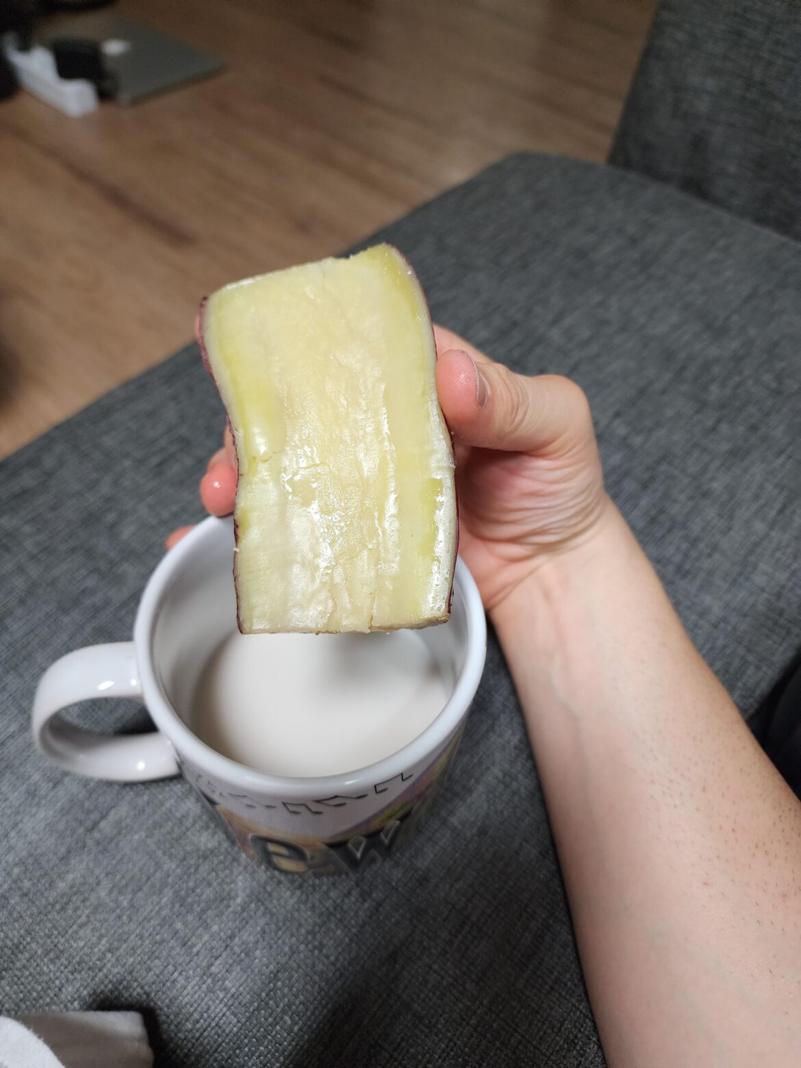 Best dessert/snack ever! Sweet potato (this one is steamed) with milk