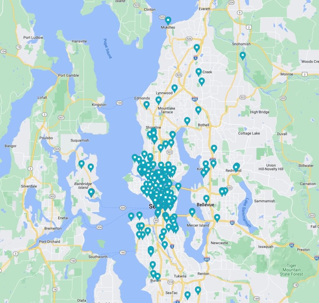 A comprehensive map of Kenji's Instagram mentions