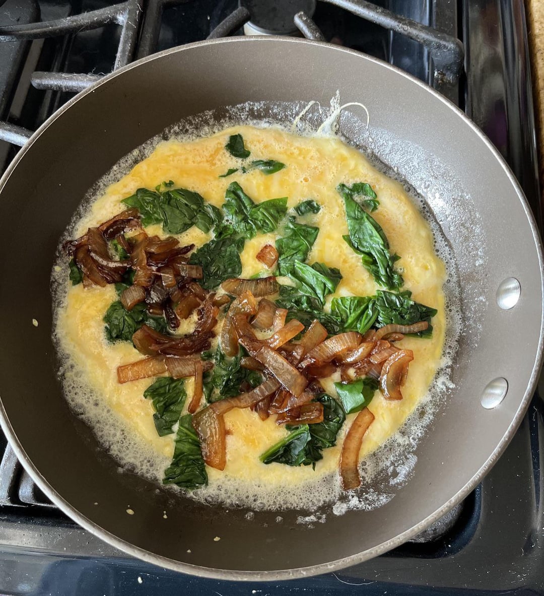 Caramelized Balsamic Onion omelet Dining and Cooking